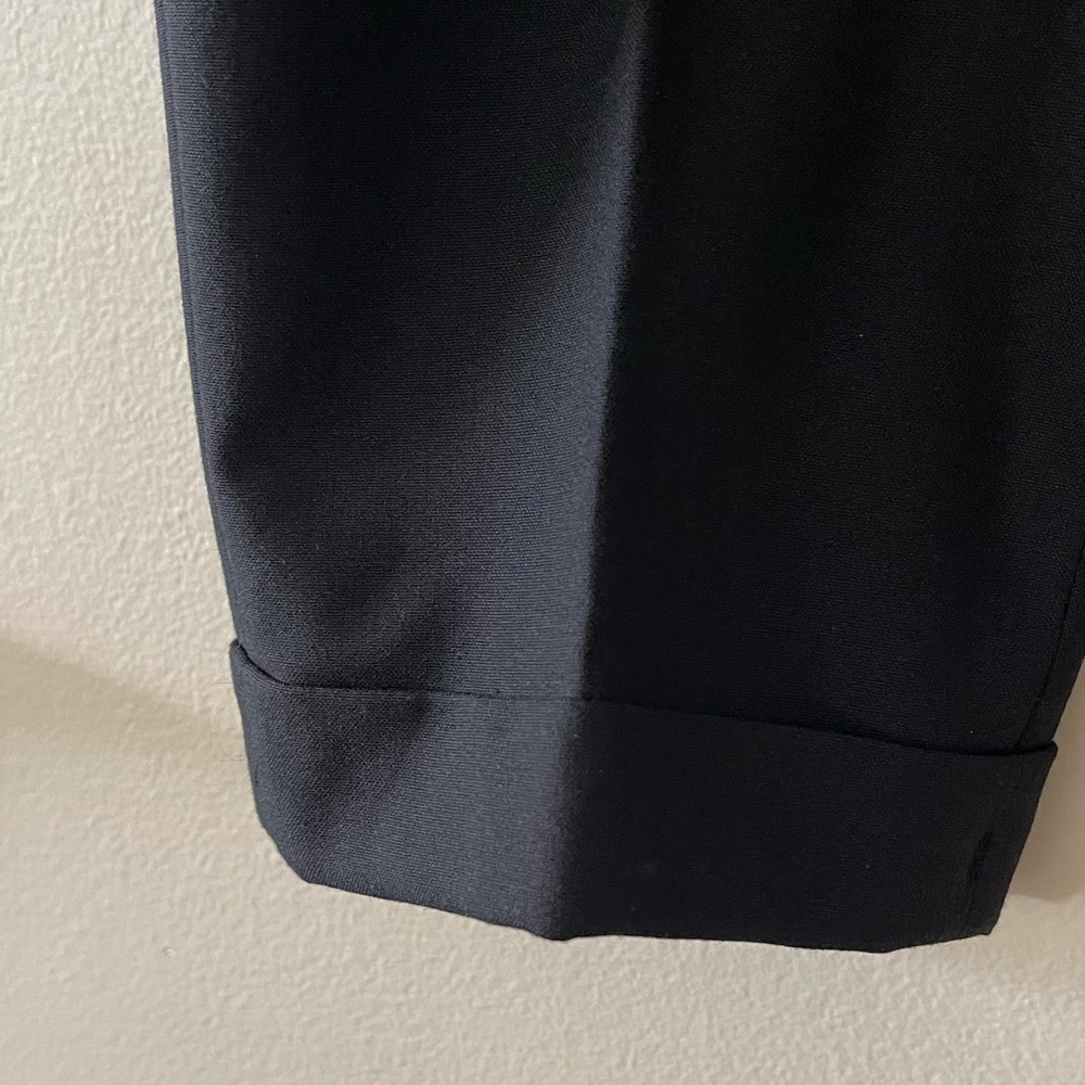 Zara Basic Black Mid-rise Cropped Tapered Trousers - 2 - Picture 5 of 6
